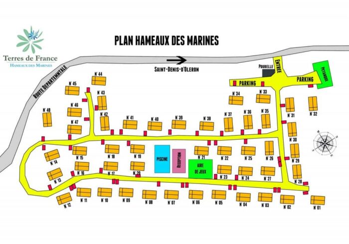 Plan des Hameaux des Marines